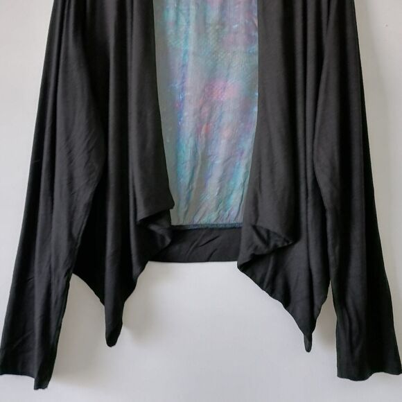 INC International Concepts Women's Black Shrug Striking Translucent Panel Sz XL - Picture 2 of 6